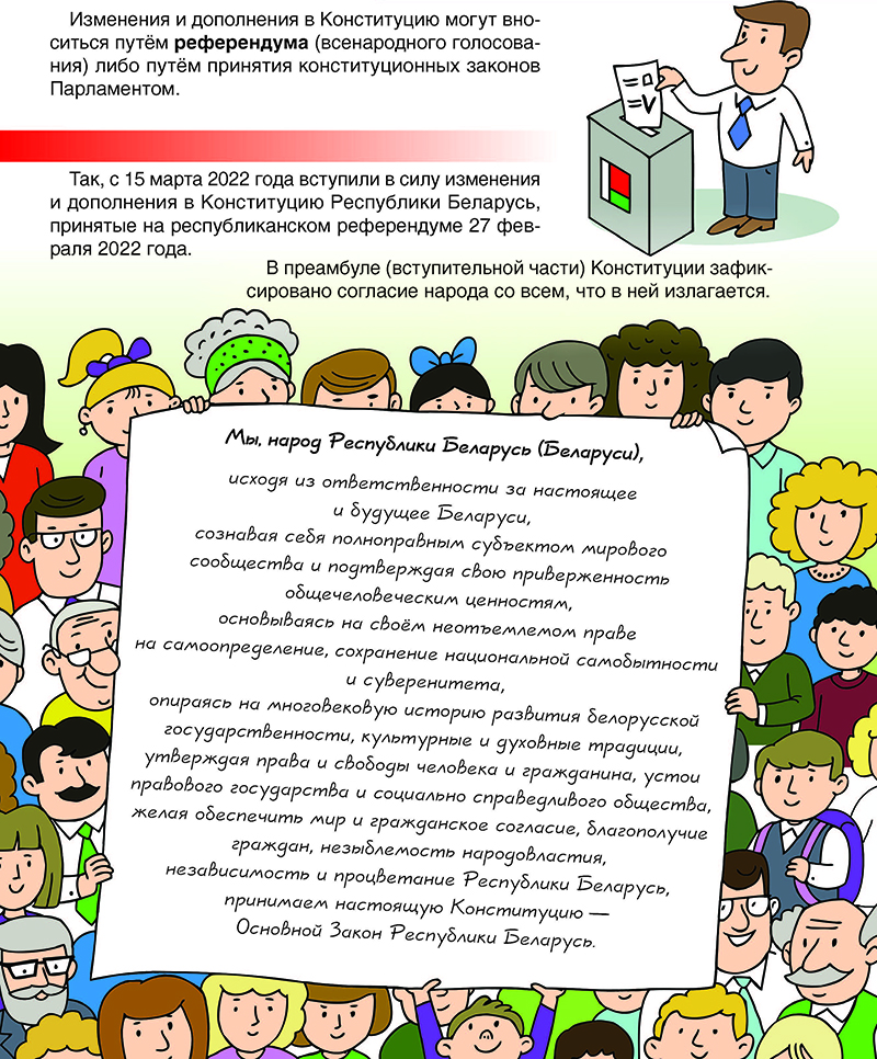 Инфографика Изменения и дополнения в Конституцию 