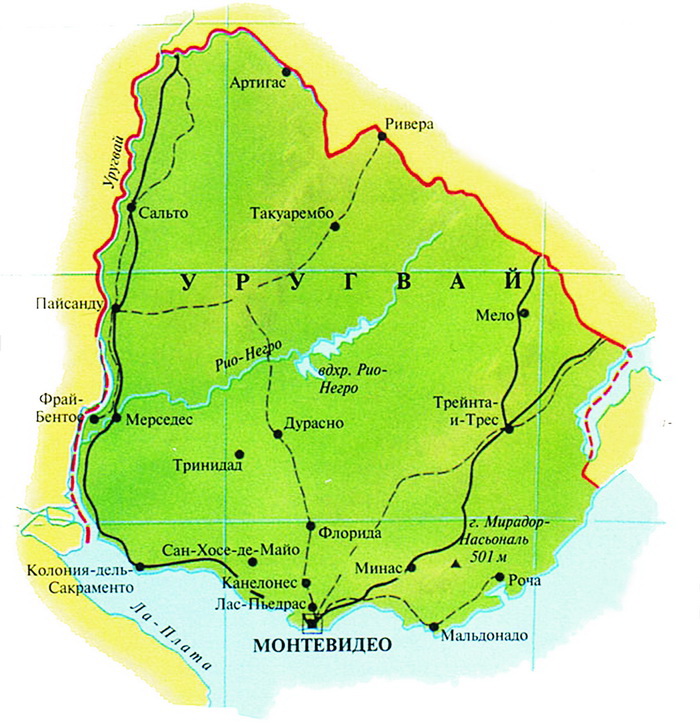 Уругвай столица на карте. Физическая карта Уругвая. Уругвай на карте. Уругвай расположение на карте. Карта Уругвая географическая.